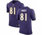 Baltimore Ravens #81 Hayden Hurst Purple Team Color Vapor Untouchable Elite Player Football Jersey