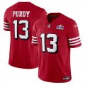 San Francisco 49ers 13 Brock Purdy 2023 F U S E New Red Vapor Untouchable Limited Stitched Football 2024 Super Bowl LVIII Jersey