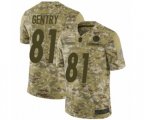 Pittsburgh Steelers #81 Zach Gentry Limited Camo 2018 Salute to Service Football Jersey