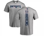New England Patriots #60 David Andrews Ash Backer T-Shirt