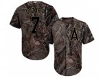 Los Angeles Angels Of Anaheim #7 Zack Cozart Camo Realtree Collection Cool Base Stitched MLB Jersey