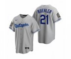 Los Angeles Dodgers Walker Buehler Gray 2020 World Series Replica Road Jersey