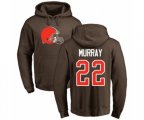 Cleveland Browns #22 Eric Murray Brown Name & Number Logo Pullover Hoodie