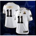 Dallas Cowboys #11 Micah Parsons White Golden Edition With 1960 Patch Limited Stitched Jersey