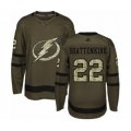 Tampa Bay Lightning #22 Kevin Shattenkirk Authentic Green Salute to Service Hockey Jersey