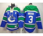 Vancouver Canucks #3 Kevin Bieksa blue-green [pullover hooded sweatshirt][patch A]