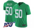 Philadelphia Eagles #50 Duke Riley Limited Green Rush Vapor Untouchable 100th Season Football Jersey