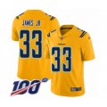 Los Angeles Chargers #33 Derwin James Limited Gold Inverted Legend 100th Season Football Jersey