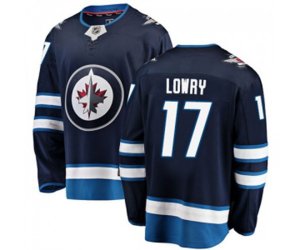 Winnipeg Jets #17 Adam Lowry Fanatics Branded Navy Blue Home Breakaway NHL Jersey