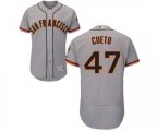 San Francisco Giants #47 Johnny Cueto Grey Road Flex Base Authentic Collection Baseball Jersey
