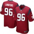 Houston Texans #96 Kendall Langford Game Red Alternate NFL Jersey