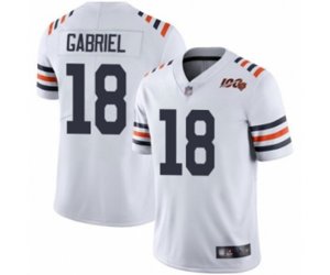 Chicago Bears #18 Taylor Gabriel White 100th Season Limited Football Jersey