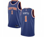New York Knicks #1 Bobby Portis Swingman Royal Blue Basketball Jersey - Icon Edition