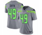 Seattle Seahawks #49 Shaquem Griffin Limited Silver Inverted Legend Football Jersey