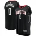 Houston Rockets #0 Russell Westbrook Fanatics Branded Black 2020-21 Fast Break Player Jersey