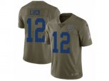 Indianapolis Colts #12 Andrew Luck Limited Olive 2017 Salute to Service NFL Jersey