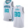Charlotte Hornets #30 Dell Curry Authentic White NBA Jersey - Association Edition