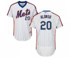 New York Mets #20 Pete Alonso White Alternate Flex Base Authentic Collection Baseball Jersey