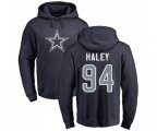 Dallas Cowboys #94 Charles Haley Navy Blue Name & Number Logo Pullover Hoodie