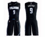 Orlando Magic #9 Nikola Vucevic Swingman Black Basketball Suit Jersey Statement Edition