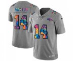 Denver Broncos #14 Courtland Sutton Multi-Color 2020 NFL Crucial Catch NFL Jersey Greyheather