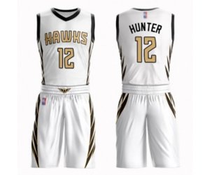 Atlanta Hawks #12 De\'Andre Hunter Swingman White Basketball Suit Jersey - City Edition