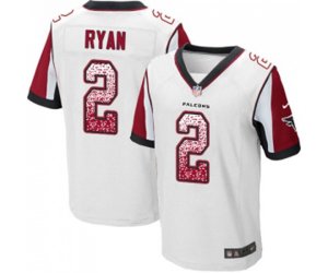 Atlanta Falcons #2 Matt Ryan Elite White Road Drift Fashion Football Jersey