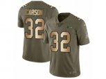 Seattle Seahawks #32 Chris Carson Limited Olive Gold 2017 Salute to Service NFL Jersey