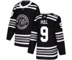 Chicago Blackhawks #9 Bobby Hull Authentic Black 2019 Winter Classic NHL Jersey