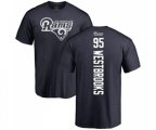Los Angeles Rams #95 Ethan Westbrooks Navy Blue Backer T-Shirt