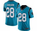 Carolina Panthers #28 Rashaan Gaulden Limited Blue Rush Vapor Untouchable Football Jersey