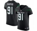 New York Jets #91 Bronson Kaufusi Black Alternate Vapor Untouchable Elite Player Football Jersey
