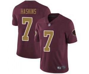 Washington Redskins #7 Dwayne Haskins Burgundy Red Gold Number Alternate 80TH Anniversary Vapor Untouchable Limited Player Football Jersey