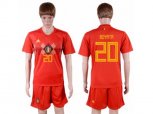 Belgium #20 Boyata Red Soccer Country Jersey