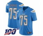 Los Angeles Chargers #75 Michael Schofield Electric Blue Alternate Vapor Untouchable Limited Player 100th Season Football Jersey