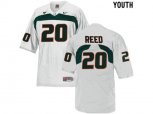 Youth Miami Hurricanes Ed Reed #20 College Football Jersey - White
