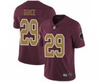 Washington Redskins #29 Derrius Guice Burgundy Red Gold Number Alternate 80TH Anniversary Vapor Untouchable Limited Player NFL Jersey