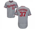 Washington Nationals #37 Stephen Strasburg Grey Road Flex Base Authentic Collection Baseball Jersey