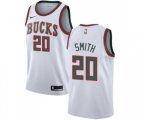 Milwaukee Bucks #20 Jason Smith Authentic White Fashion Hardwood Classics Basketball Jersey