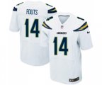 Los Angeles Chargers #14 Dan Fouts Elite White Football Jersey