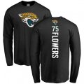 Jacksonville Jaguars #75 Ereck Flowers Black Backer Long Sleeve T-Shirt