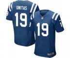 Indianapolis Colts #19 Johnny Unitas Elite Royal Blue Team Color Football Jersey