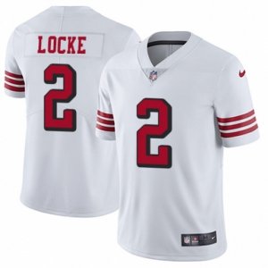 San Francisco 49ers #2 Jeff Locke Limited White Rush Vapor Untouchable NFL Jersey