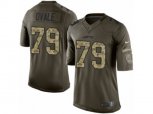 New York Jets #79 Brent Qvale Limited Green Salute to Service NFL Jersey