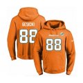 Miami Dolphins #88 Mike Gesicki Orange Name & Number Pullover Hoodie