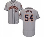 Houston Astros #54 Roberto Osuna Grey Road Flex Base Authentic Collection Baseball Jersey