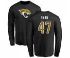 Jacksonville Jaguars #47 Jake Ryan Black Name & Number Logo Long Sleeve T-Shirt