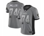 Oakland Raiders #74 Kolton Miller Limited Gray Rush Drift Fashion Football Jersey