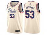 Philadelphia 76ers #53 Darryl Dawkins Authentic Cream NBA Jersey - City Edition