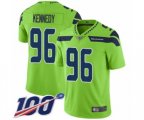 Seattle Seahawks #96 Cortez Kennedy Limited Green Rush Vapor Untouchable 100th Season Football Jersey